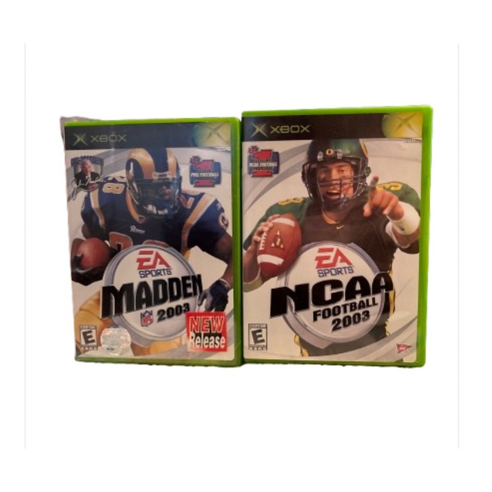 XBOX EA Sports Madden Football & NCAA Football 2003 with Cases and Instructions